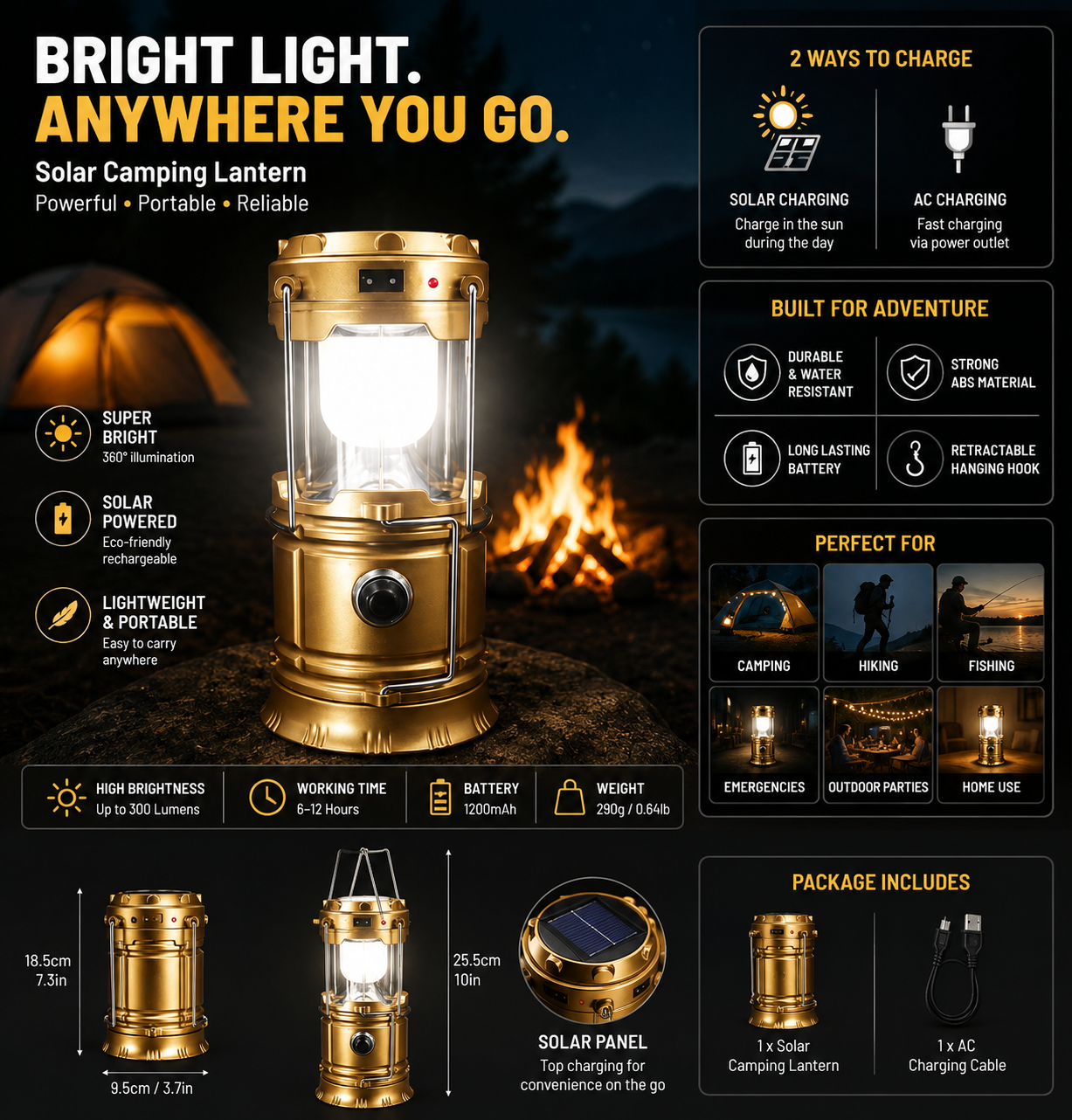 SeasonHaus Rechargeable Camping Lantern