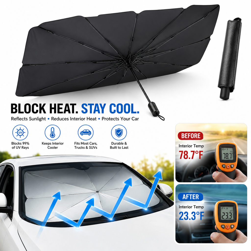 SeasonHaus Foldable Car Sunshade