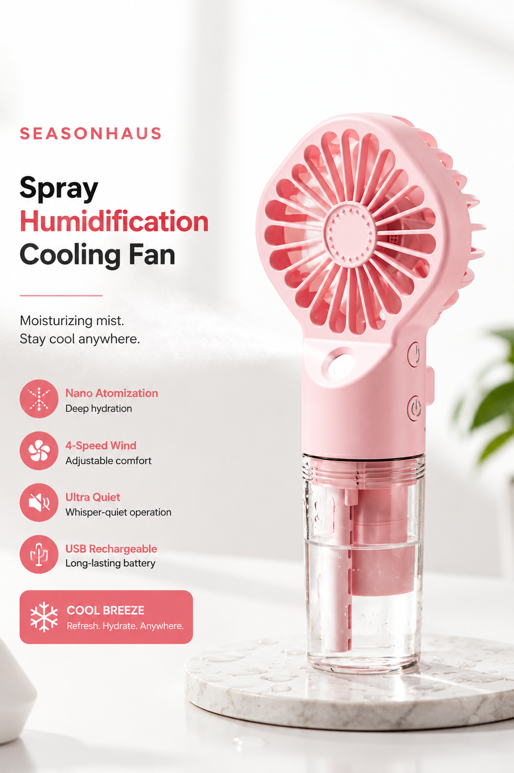 SeasonHaus Portable Mist Fan